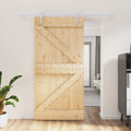 Puerta Corredera Natural y Blanco 100 x 210 cm