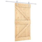 Puerta Corredera Natural y Blanco 100 x 210 cm
