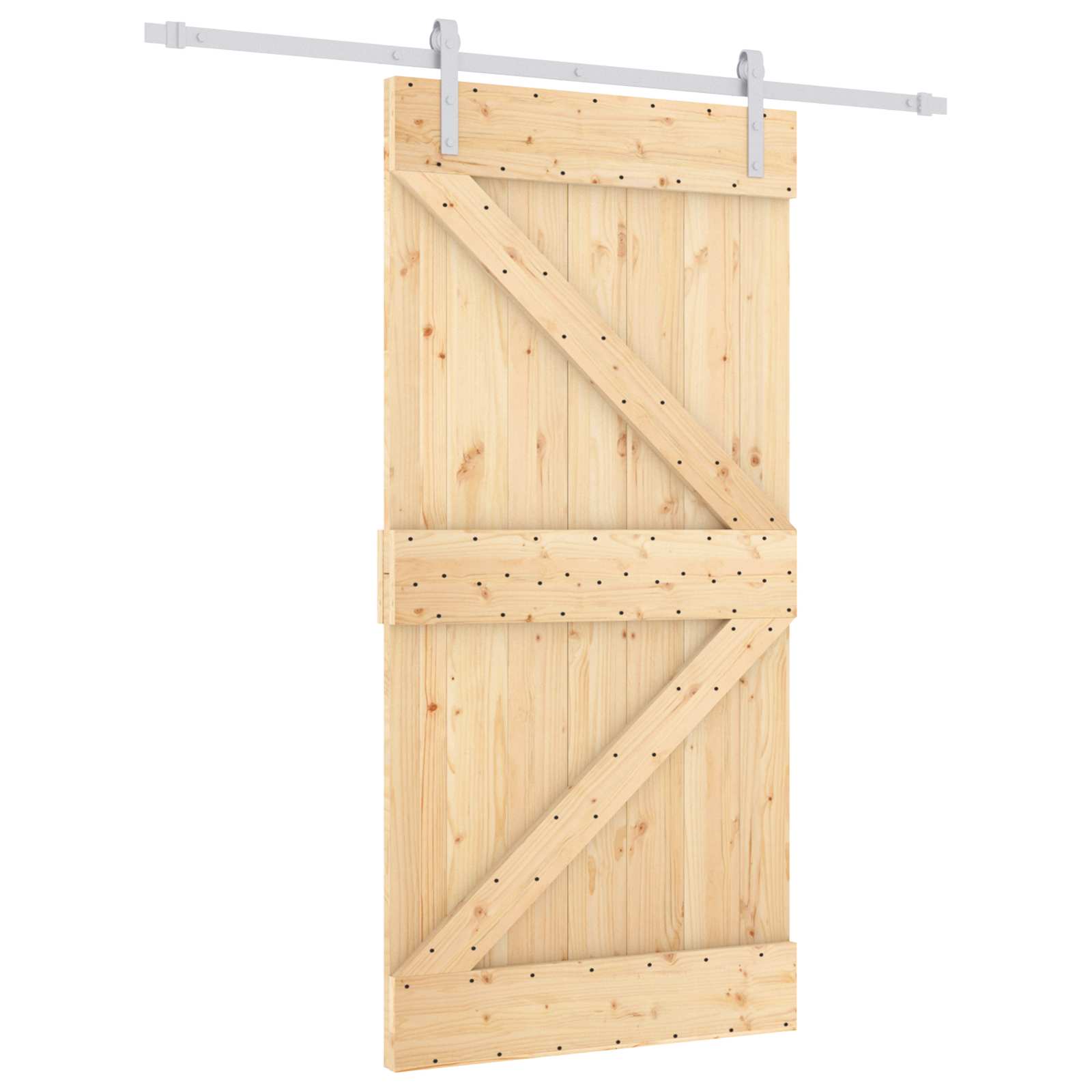 Sliding Door Natural and White 100 x 210 cm