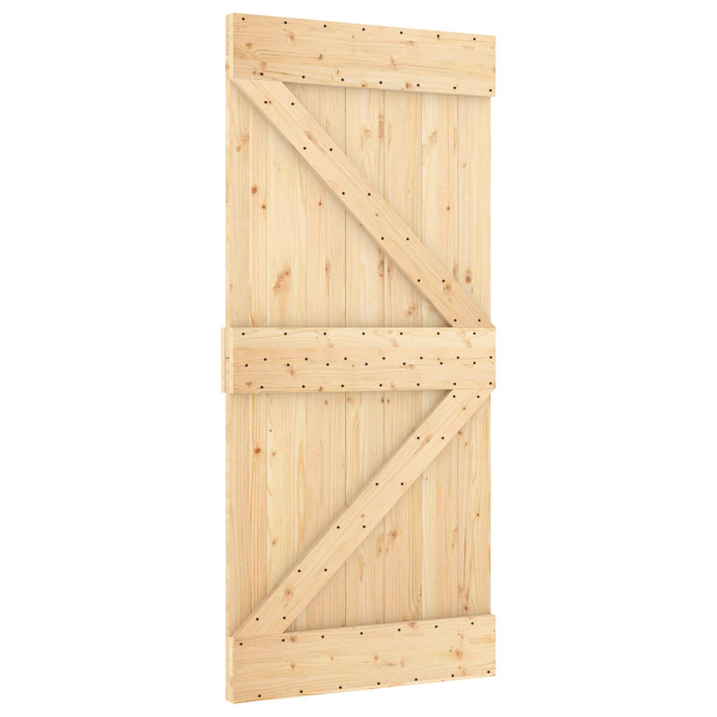 Puerta Corredera Natural y Blanco 100 x 210 cm