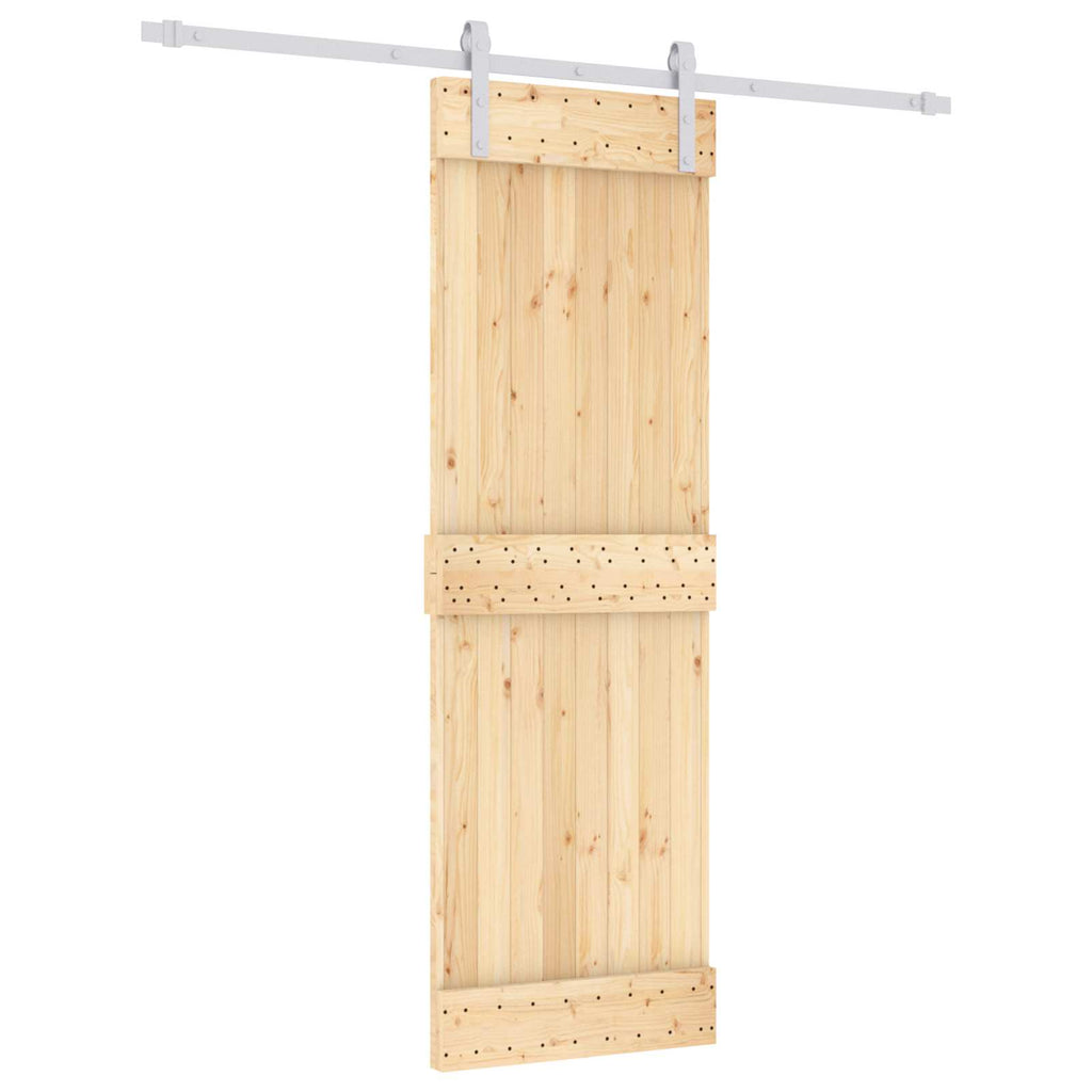 Puerta Corredera Natural y Blanco 70 x 210 cm