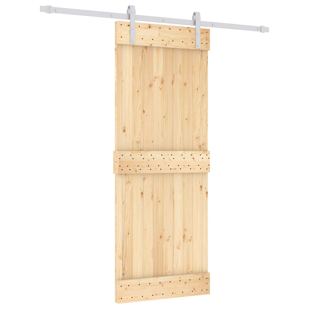 Puerta Corredera Natural y Blanco 80 x 210 cm