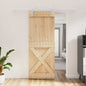 Puerta Corredera Natural y Blanco 80 x 210 cm