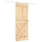 Puerta Corredera Natural y Blanco 80 x 210 cm