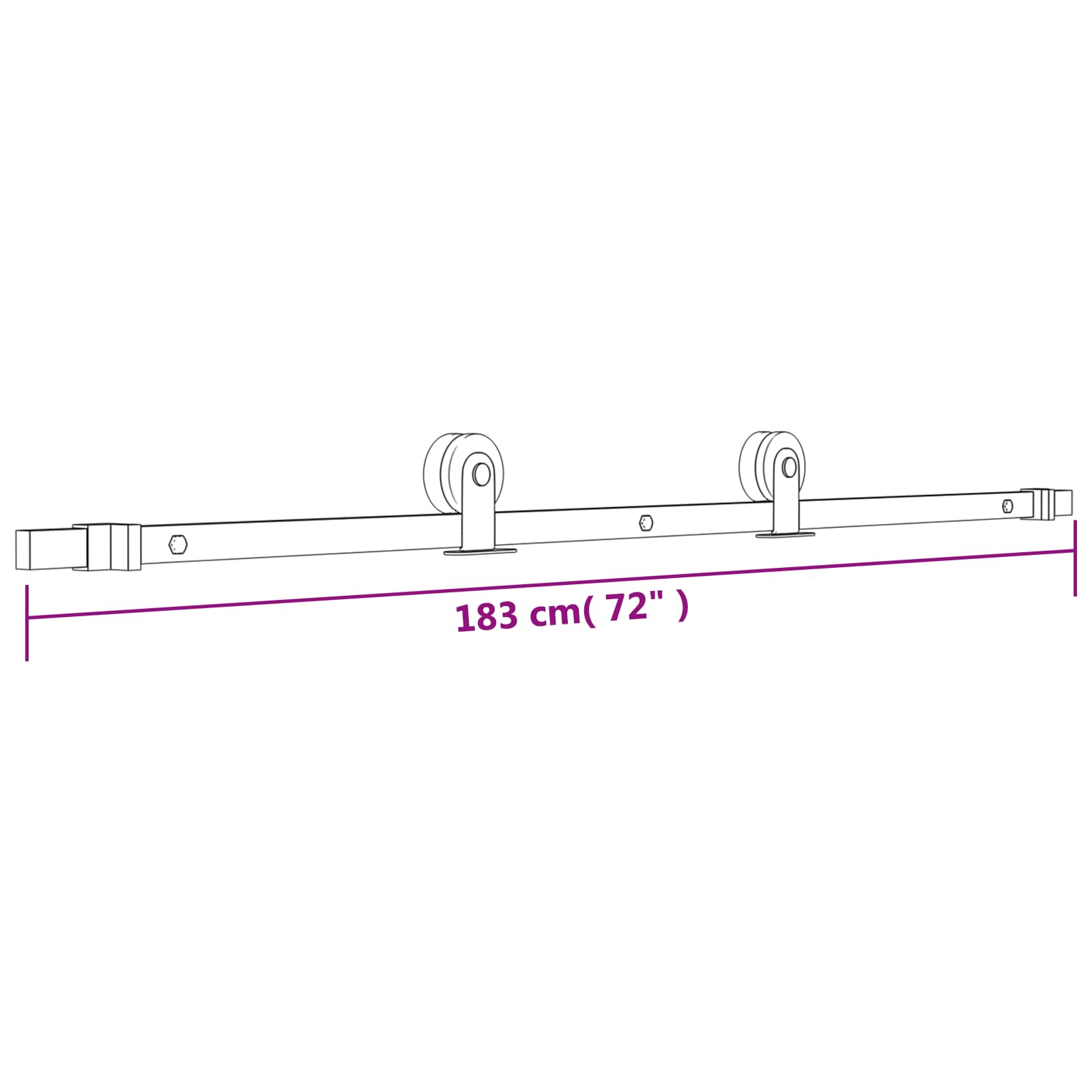 Puerta Corredera Natural y negro 80 x 210 cm
