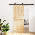 Sliding Door Natural and Black 80 x 210 cm