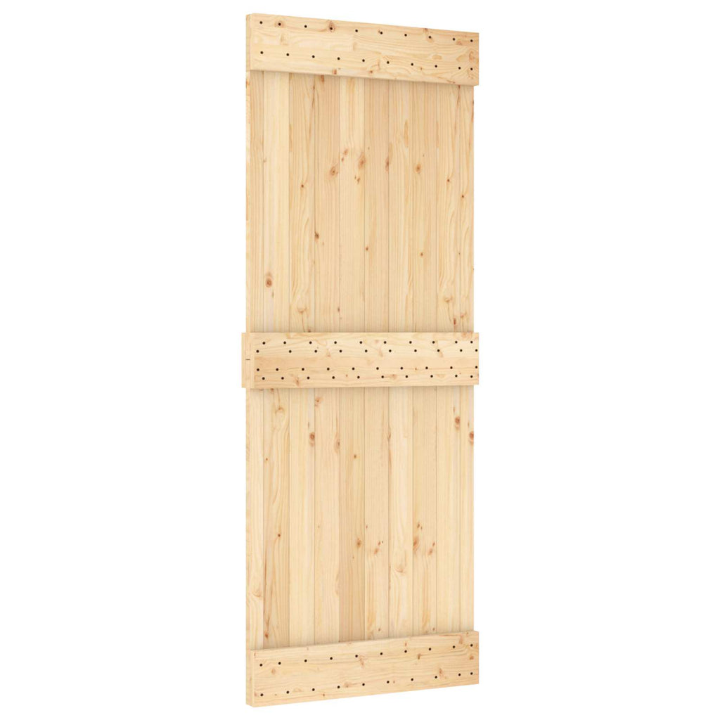 Sliding Door Natural and Black 80 x 210 cm