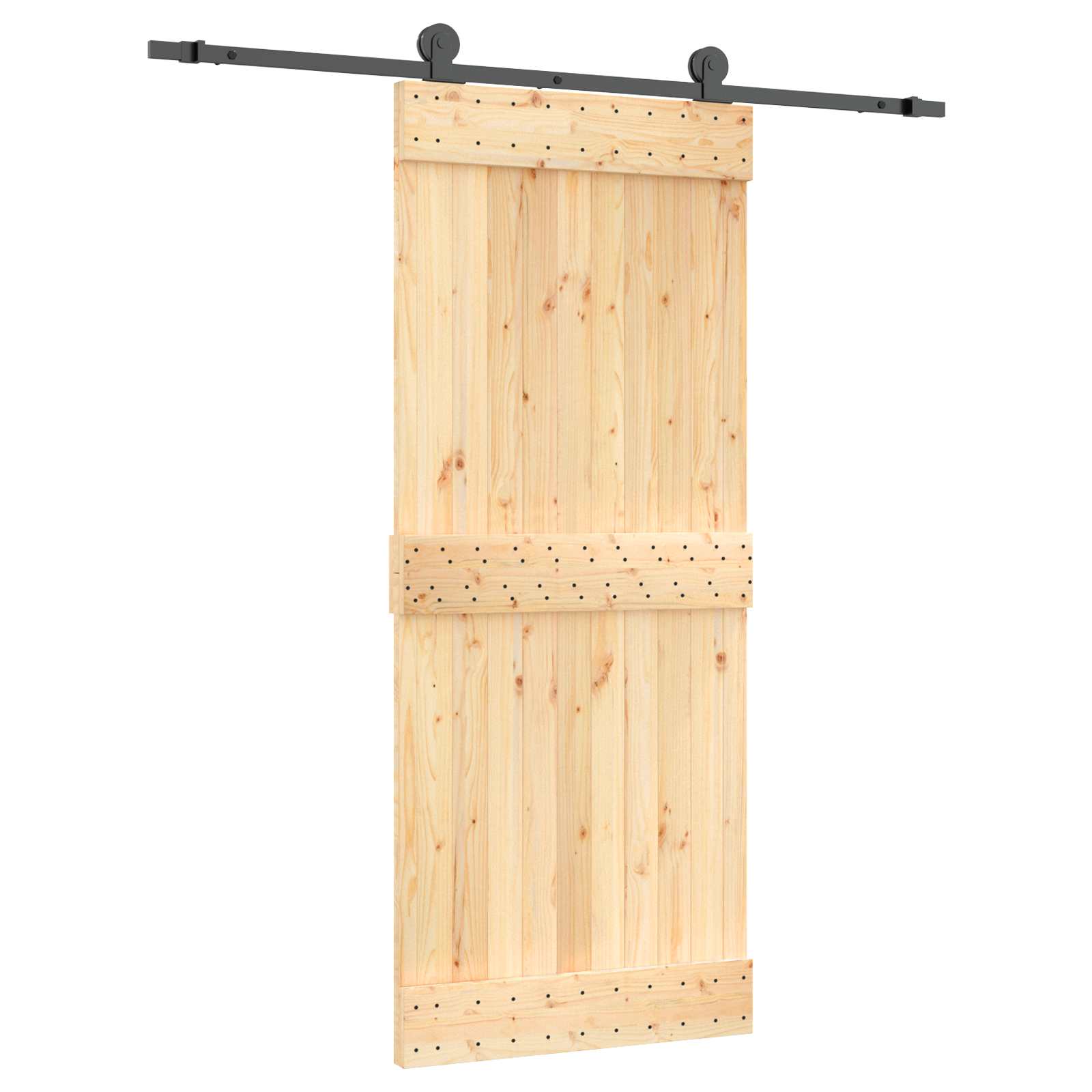 Sliding Door Natural and Black 85 x 210 cm