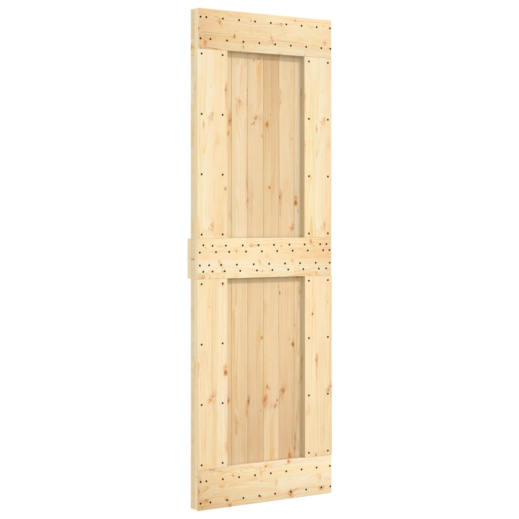 Porta de Correr Natural e preta 70 x 210 cm