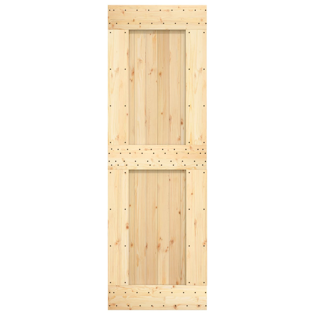 Porta de Correr Natural e preta 70 x 210 cm