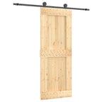 Puerta Corredera Natural y negro 80 x 210 cm