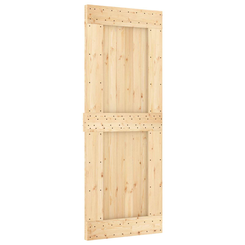 Puerta Corredera Natural y negro 80 x 210 cm