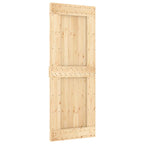 Puerta Corredera Natural y negro 80 x 210 cm