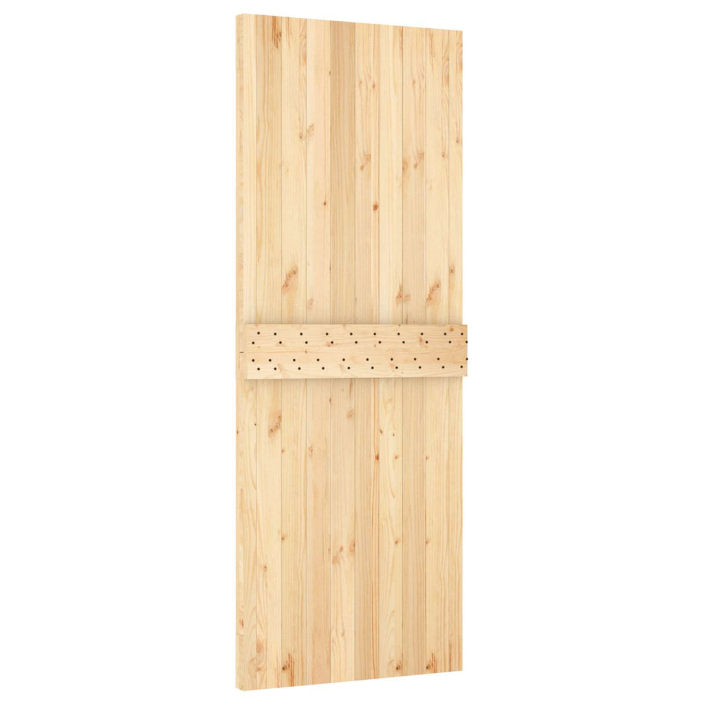 Puerta Corredera Natural y negro 80 x 210 cm