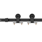 Natural and Black Sliding Door 85 x 210 cm