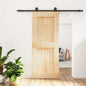 Puerta Corredera Natural y negro 85 x 210 cm