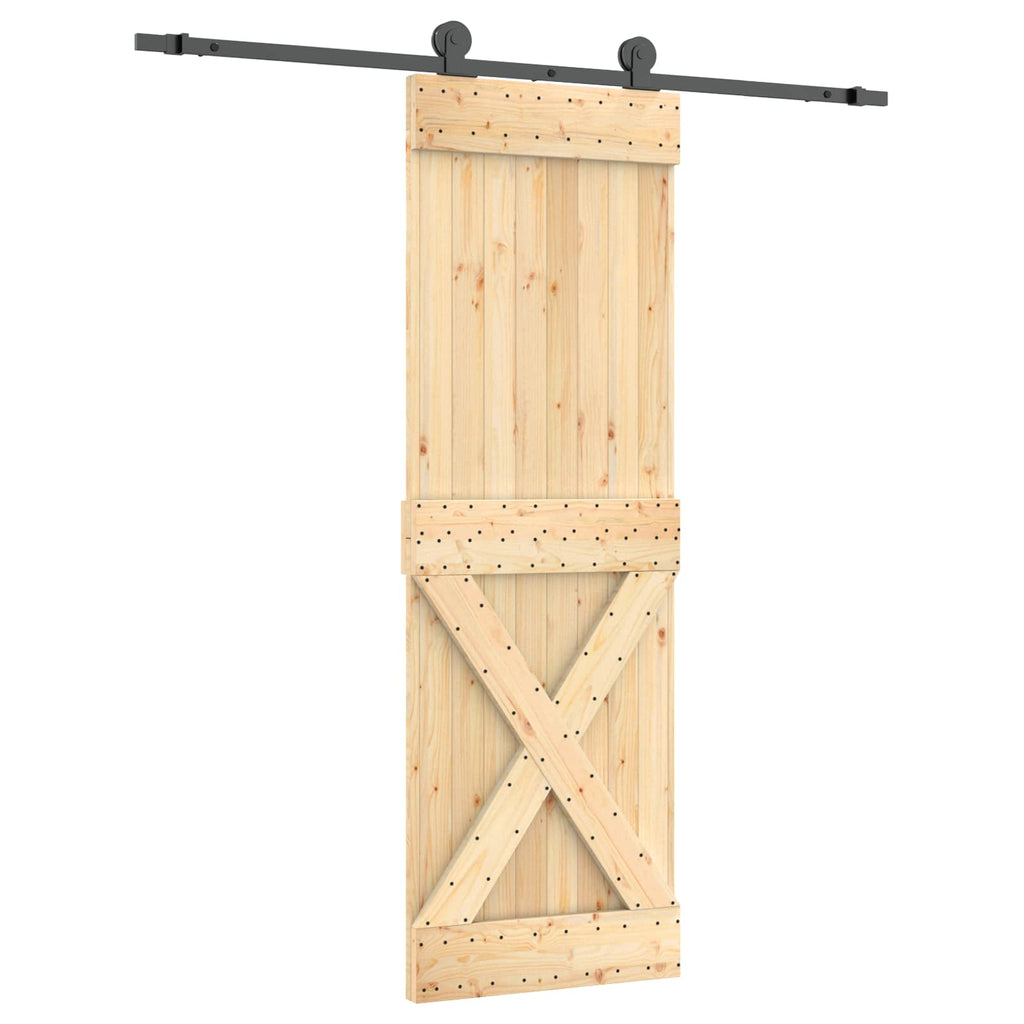 Sliding Door Natural and black 70 x 210 cm