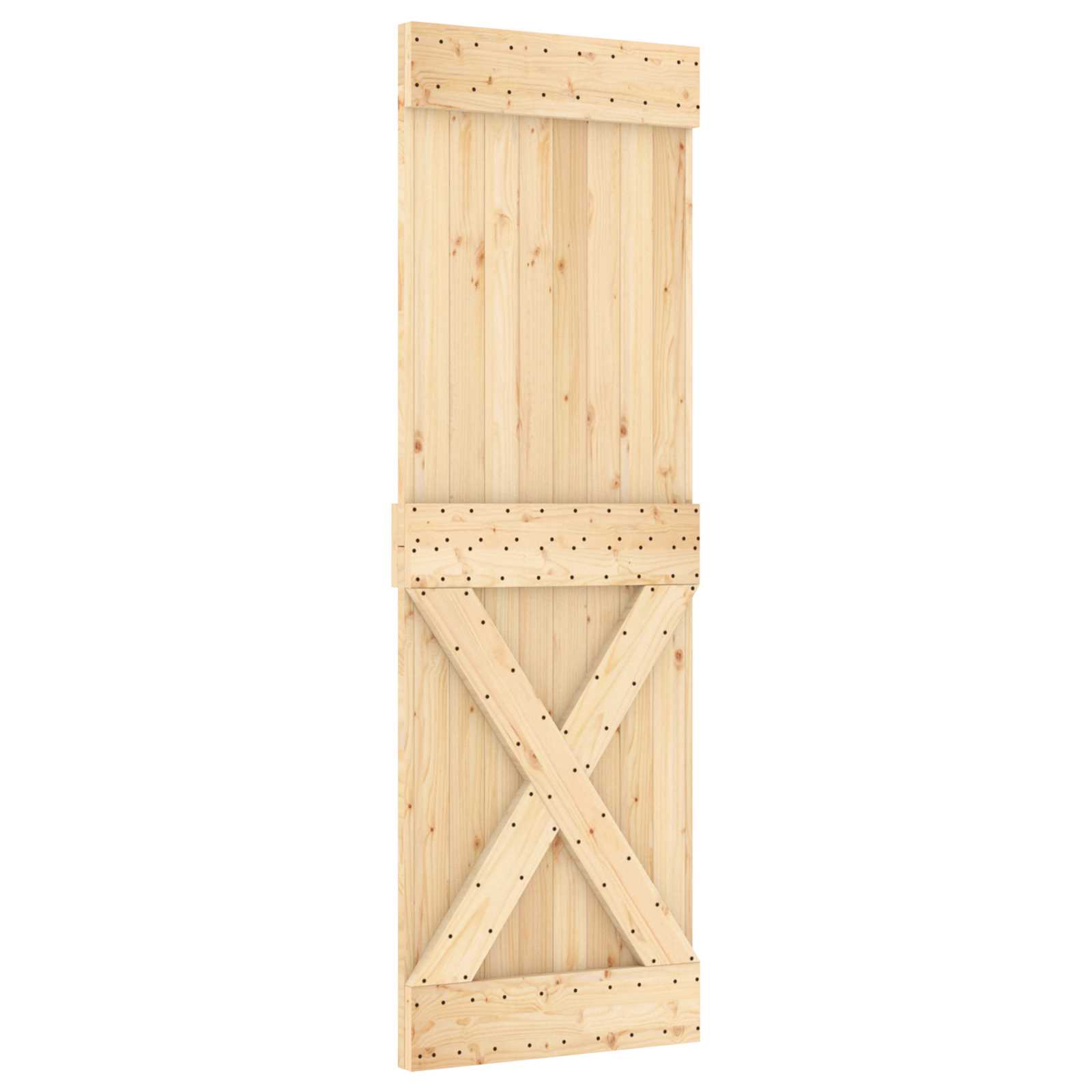 Sliding Door Natural and black 70 x 210 cm