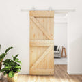 Puerta Corredera Natural y Blanco 80 x 210 cm