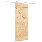 Puerta Corredera Natural y Blanco 80 x 210 cm