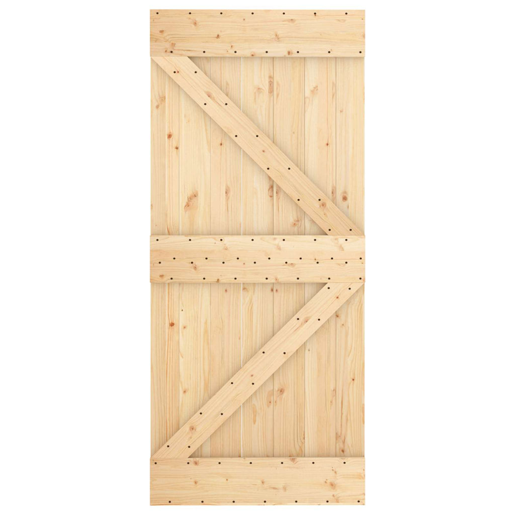 Puerta Corredera Natural y Blanco 90 x 210 cm