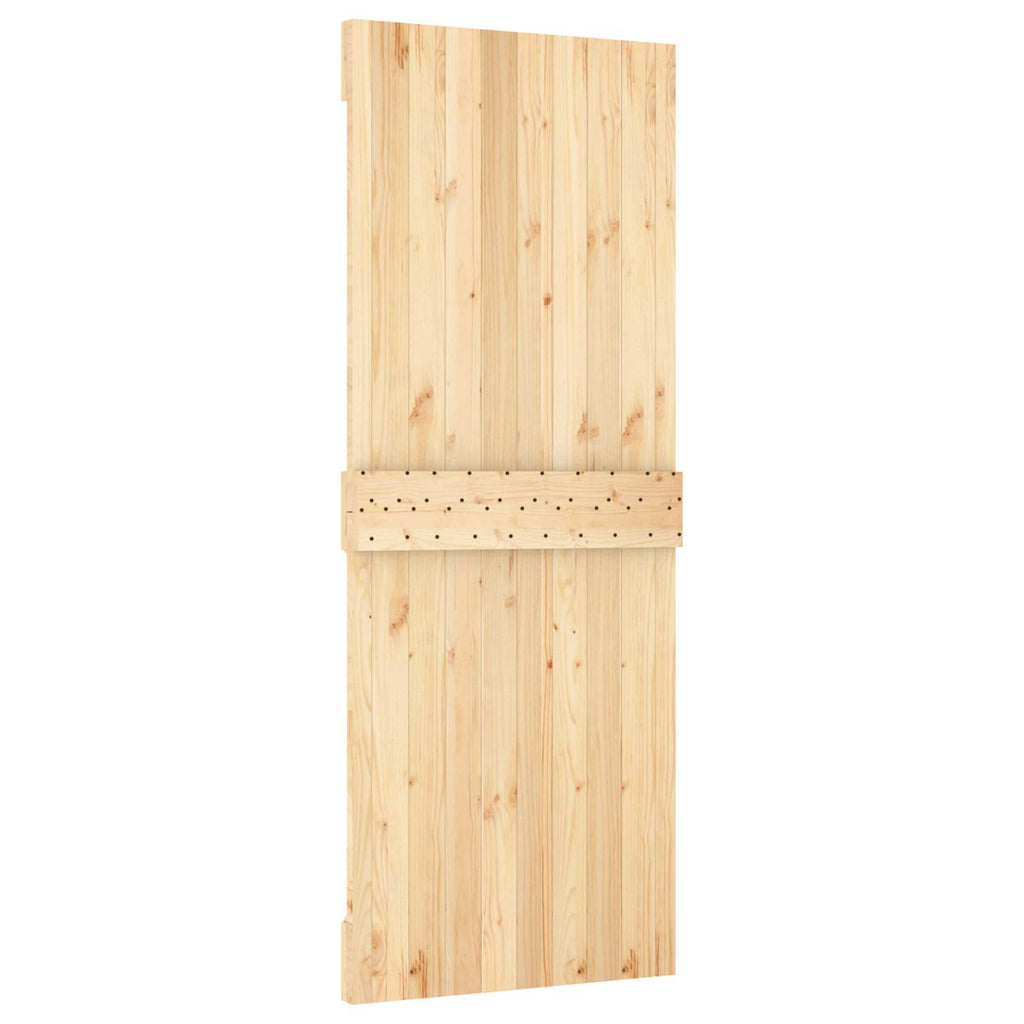 Sliding Door Natural and White 80 x 210 cm