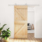 Puerta Corredera Natural y Blanco 85 x 210 cm