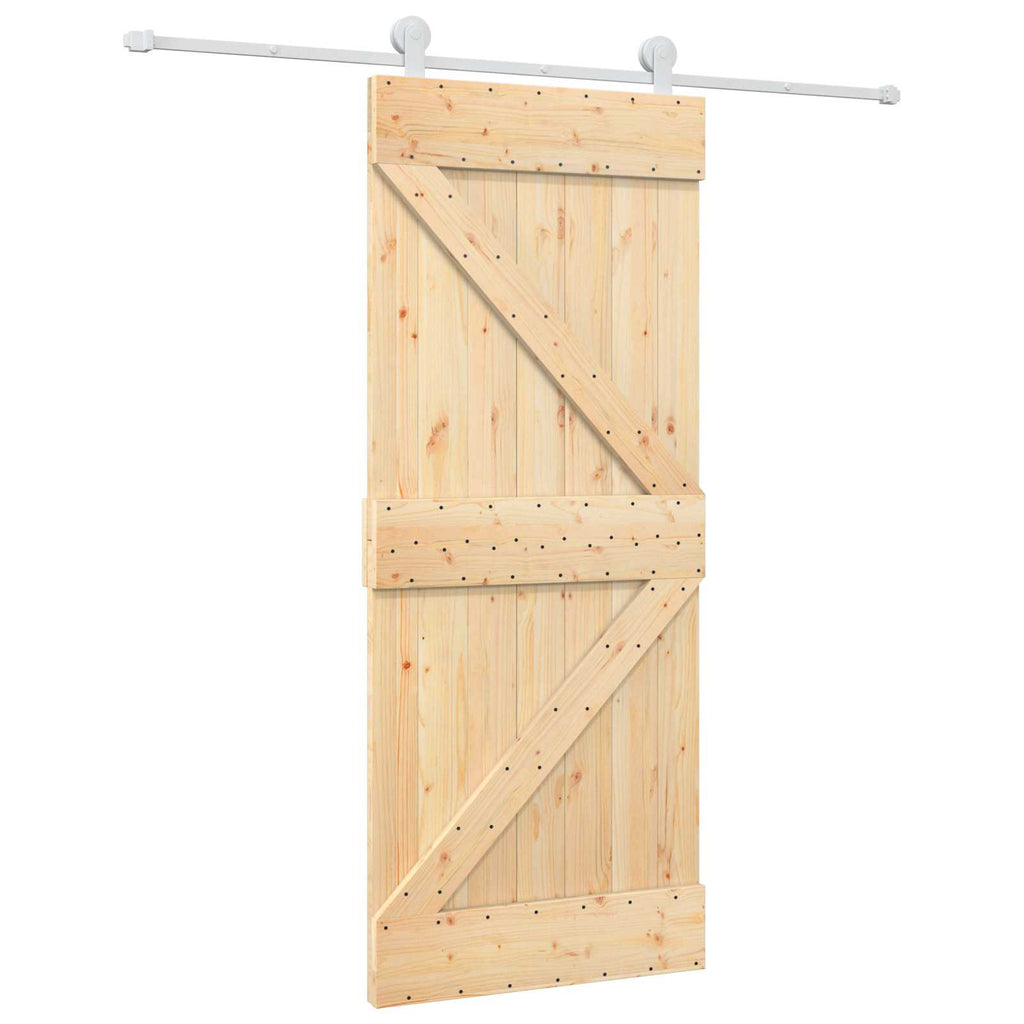 Puerta Corredera Natural y Blanco 85 x 210 cm
