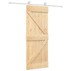 Sliding Door Natural and White 80 x 210 cm