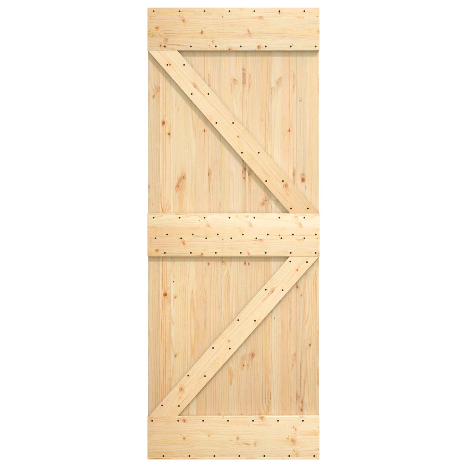 Sliding Door Natural and White 80 x 210 cm