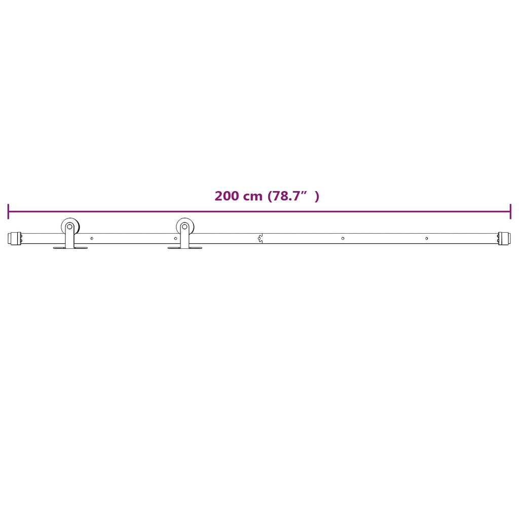 Sliding Door Natural and White 80 x 210 cm