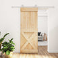 Puerta Corredera Natural y Blanco 70 x 210 cm