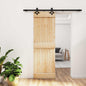 Sliding Door Natural and Black 70 x 210 cm