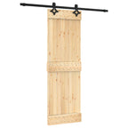 Puerta Corredera Natural y negro 70 x 210 cm