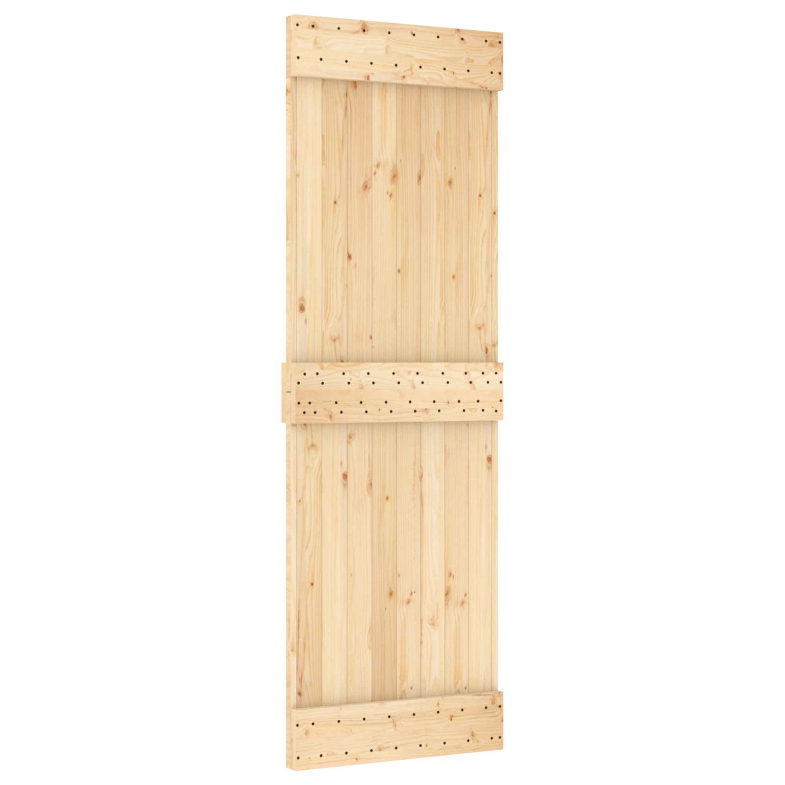 Sliding Door Natural and Black 70 x 210 cm