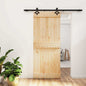 Puerta Corredera Natural y negro 80 x 210 cm