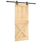Sliding Door Natural and Black 85 x 210 cm