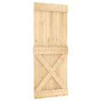 Sliding Door Natural and Black 85 x 210 cm
