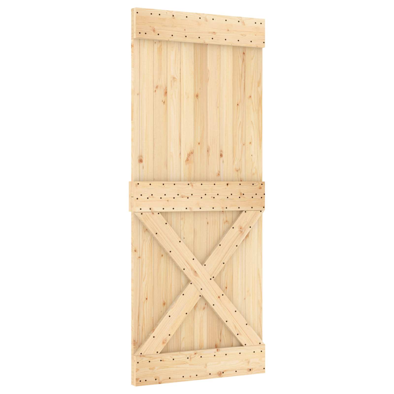Sliding Door Natural and Black 85 x 210 cm