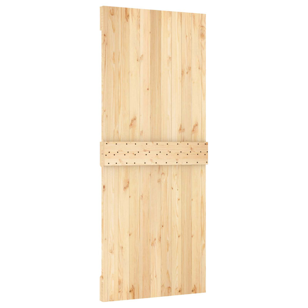Sliding Door Natural and Black 85 x 210 cm