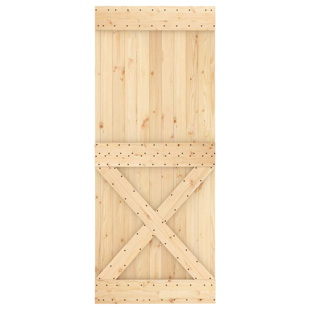 Sliding Door Natural and Black 85 x 210 cm