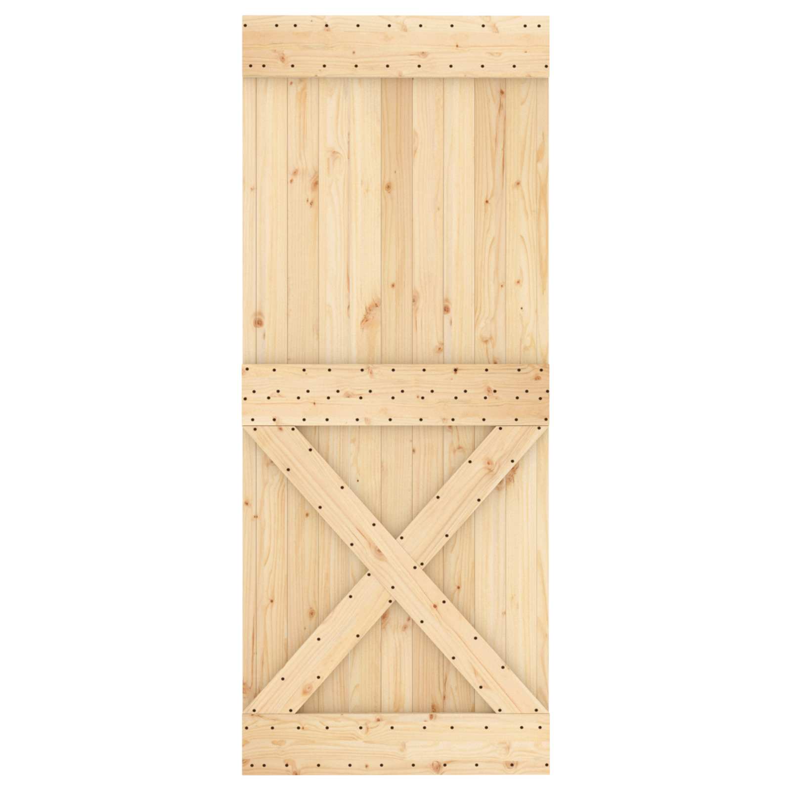 Sliding Door Natural and Black 85 x 210 cm