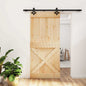 Puerta Corredera Natural y negro 95 x 210 cm