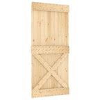 Puerta Corredera Natural y negro 95 x 210 cm