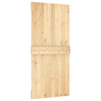 Puerta Corredera Natural y negro 95 x 210 cm