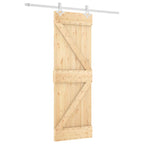 Puerta Corredera Natural y Blanco 70 x 210 cm