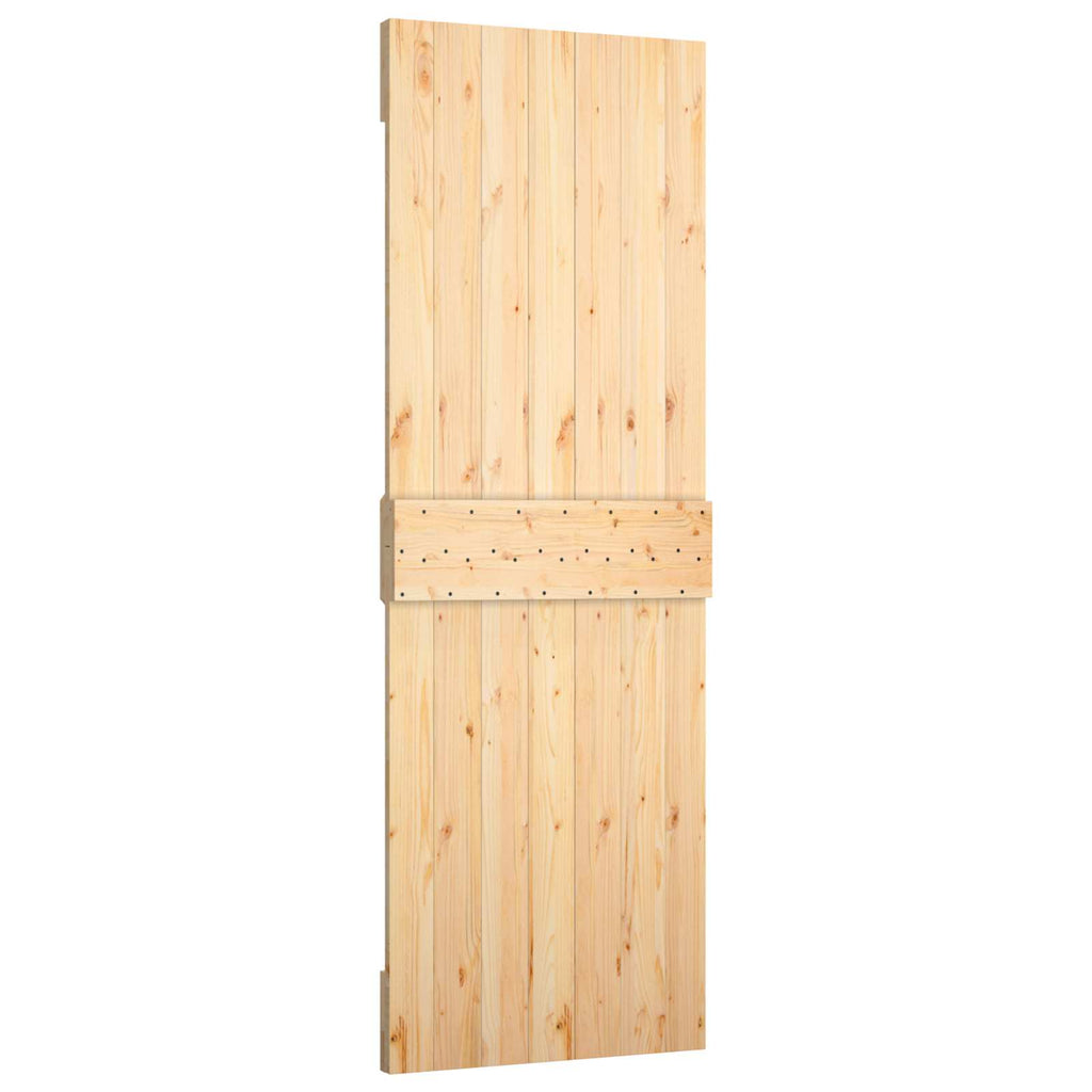Puerta Corredera Natural y Blanco 70 x 210 cm