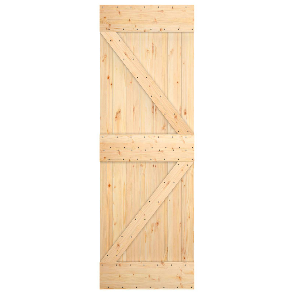 Puerta Corredera Natural y Blanco 70 x 210 cm