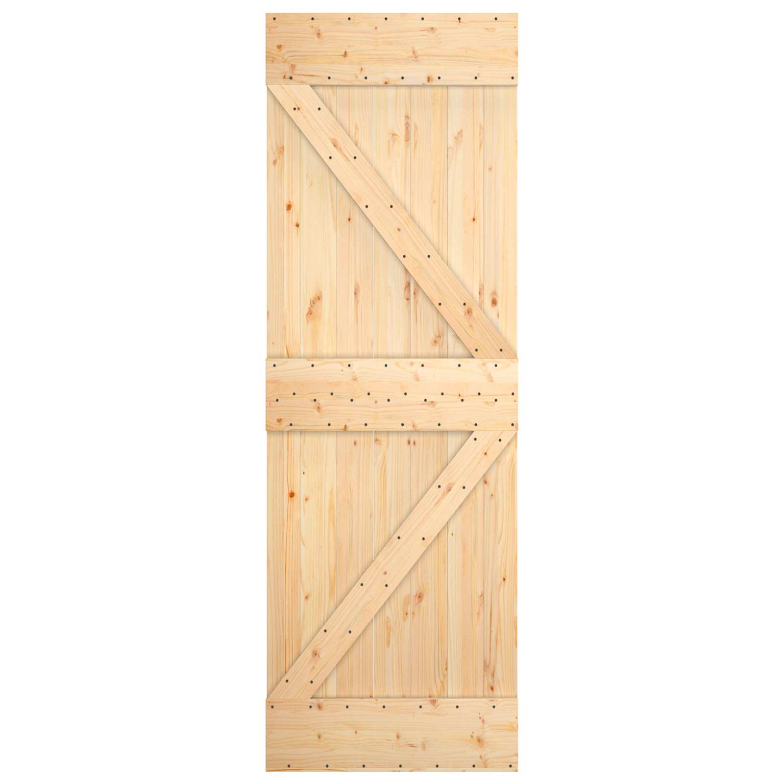 Puerta Corredera Natural y Blanco 70 x 210 cm