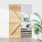 Porta de Correr Natural e Branco 80 x 210 cm